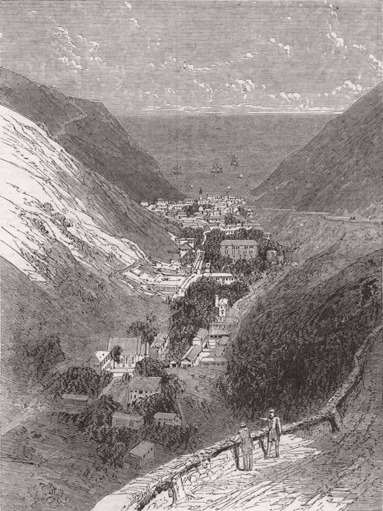 ST HELENA. View of James town 1873 old antique vintage print picture
